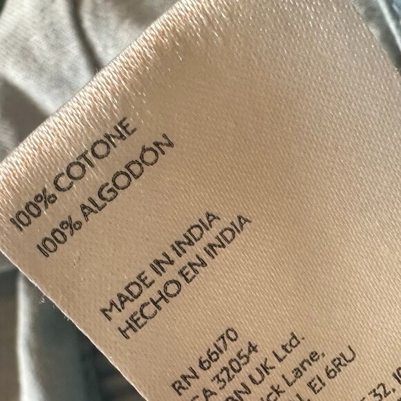 We The Free Lucille Chambray Light Denim Jumpsuit Ruffle Back Tie Size Small - Picture 13 of 13